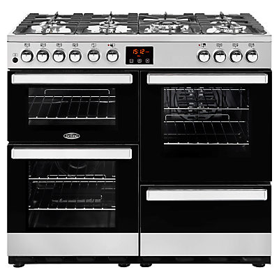 Belling Cookcentre 100DFT Dual Fuel Range Cooker Stainless Steel/Black Belling Cookcentre 100DFT Dual Fuel Range Cooker Stainless Steel/Black